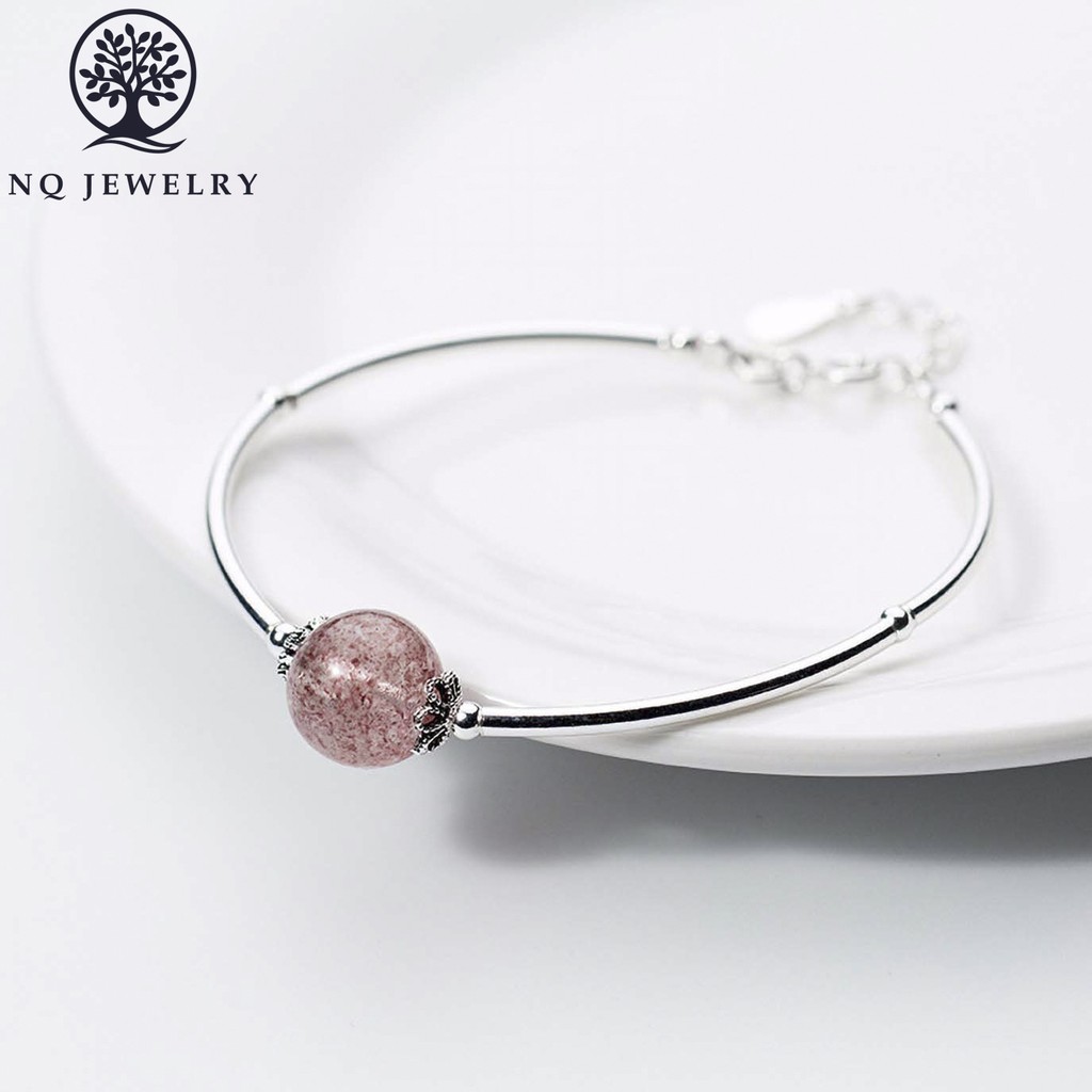 Lắc bạc phối hạt T.A dâu - NQ Jewelry