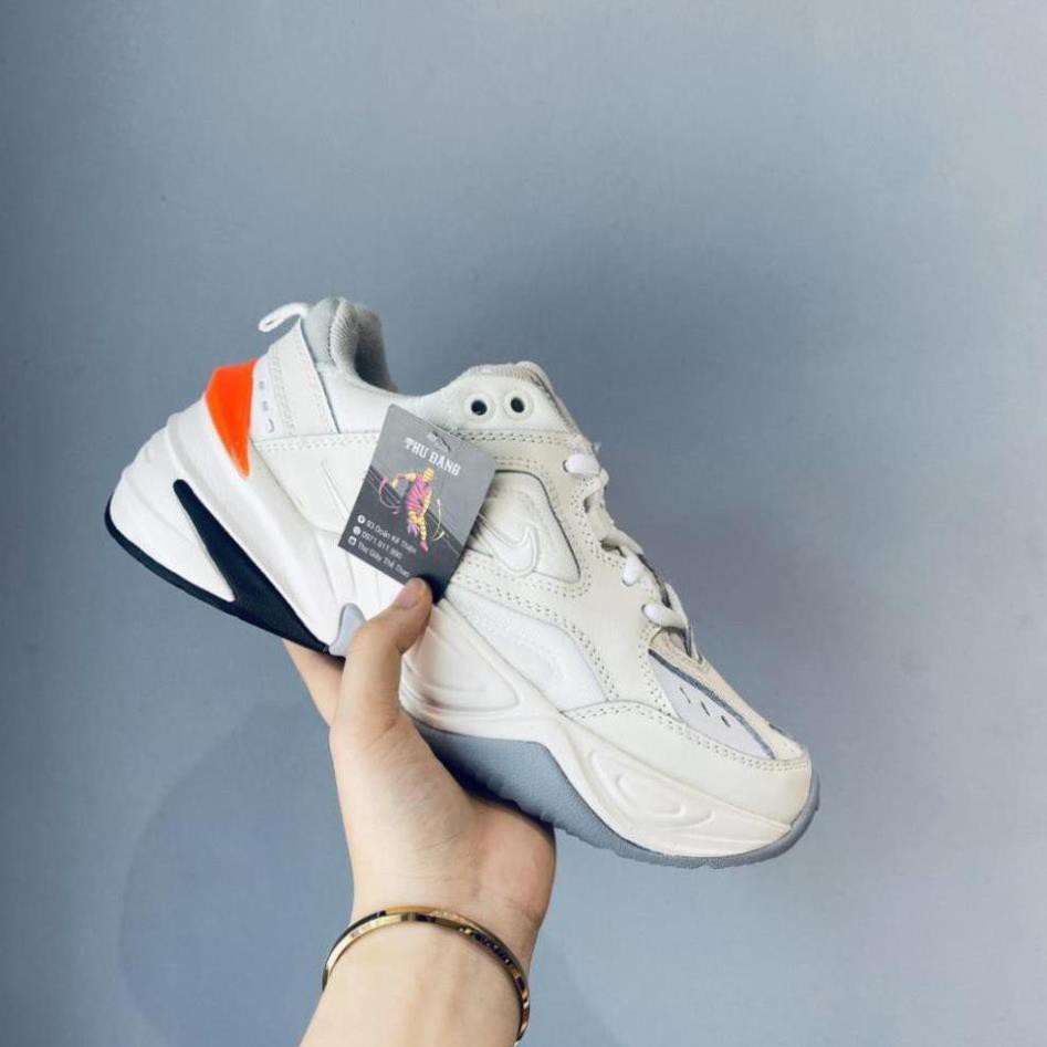 Giày Thể Thao Sneake m2k trắng gót cam .