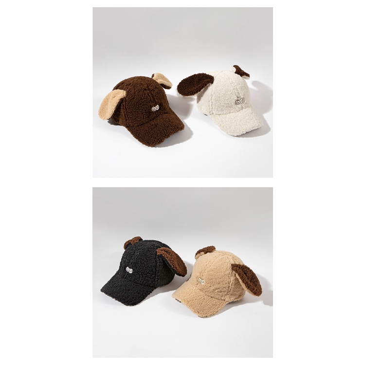 Mũ Lưỡi Trai Phối Lông Dày Dặn Ấm Áp Dễ Thương Phong Cách Hàn Quốc