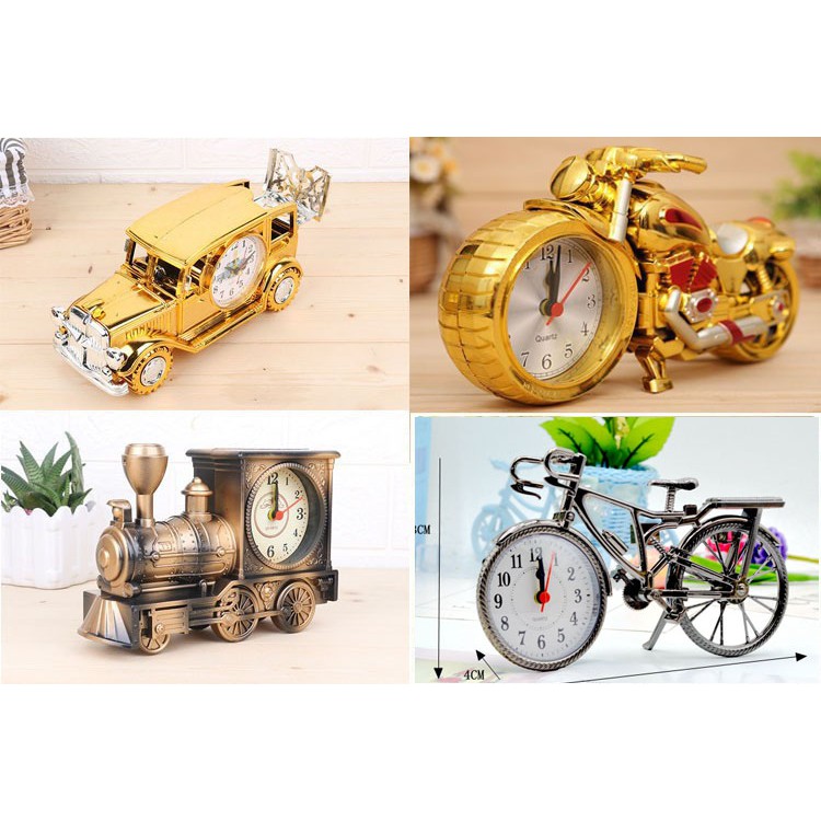 Đồng Hồ Để Bàn Hình Xe cổ điển- Tặng kèm Pin