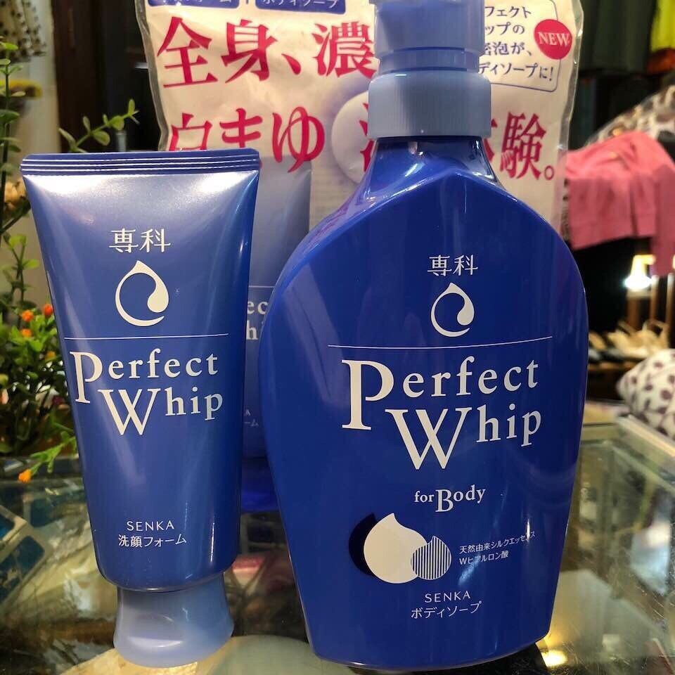 Sữa Tắm Senka Perfect Whip &amp; Perfect  Bubble For Body 500ml