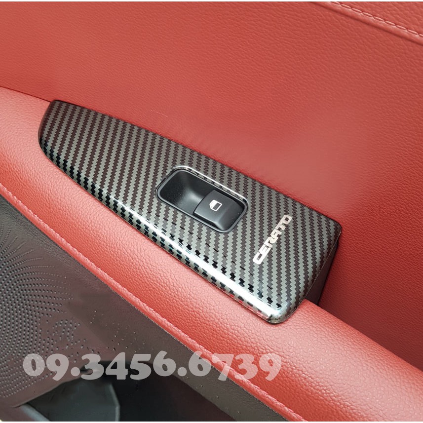 Bộ Ốp Nội Thất Xe Kia Cerato 2019 2020 2021 Mẫu Carbon - 5 chi tiết