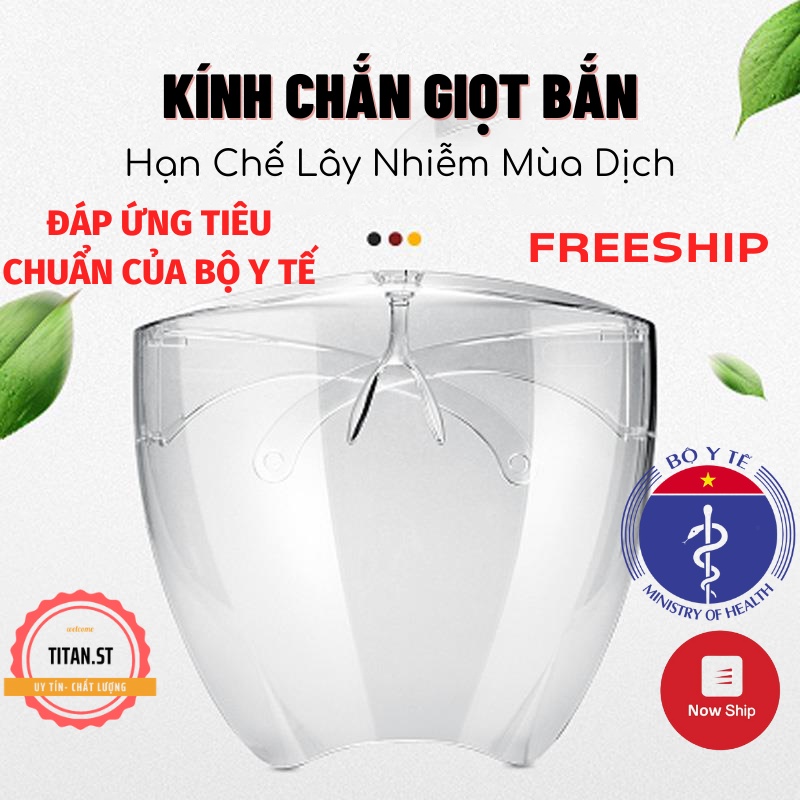 Kính Chắn Giọt Bắn, Tấm Chắn Giọt Bắn Phòng Dịch Trong Suốt Kháng Khuẩn, Bảo Vệ Mắt Thiết Kế Thời Trang titan.st