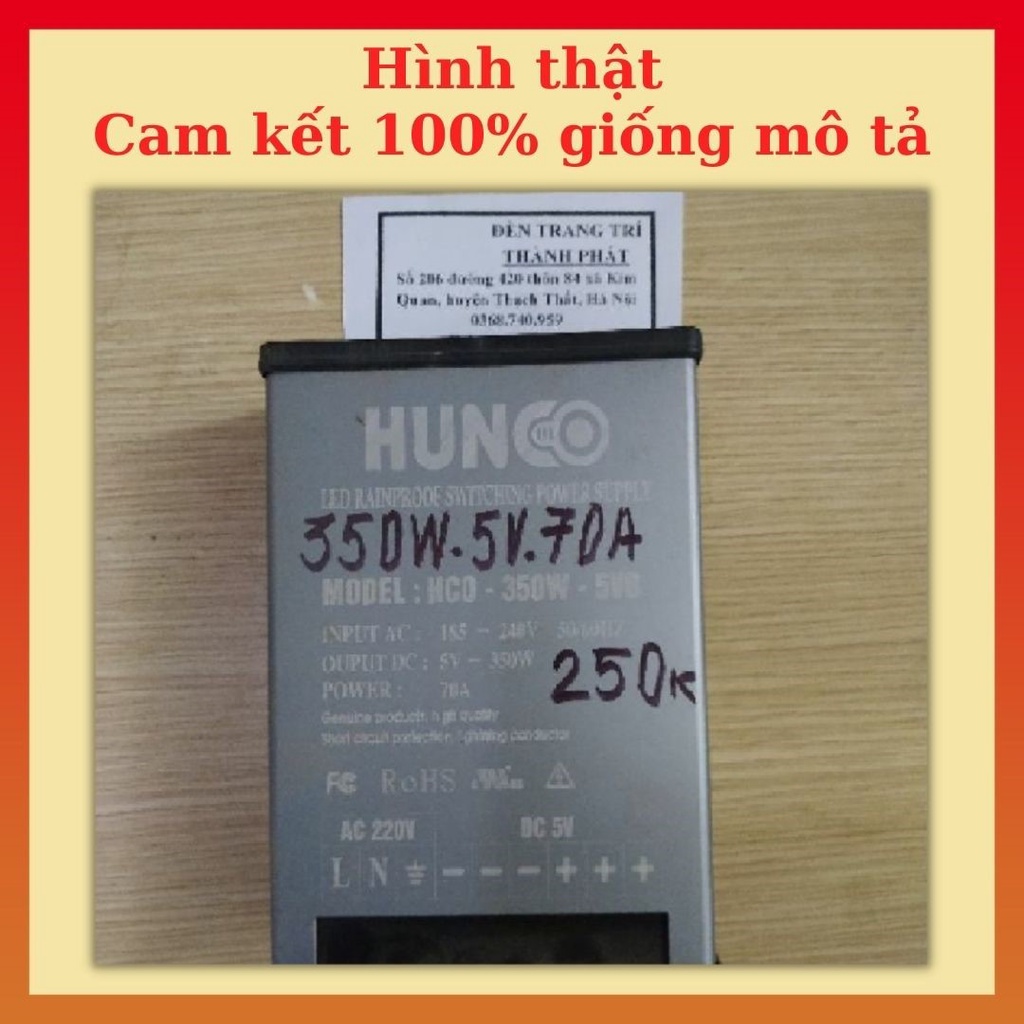 Nguồn 5V 350W 70A ngoài trời vỏ nhôm