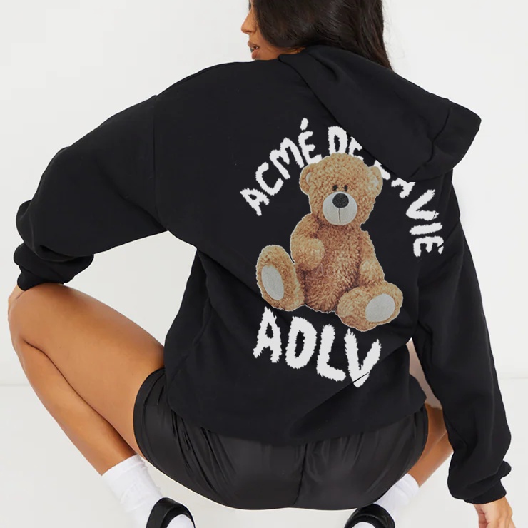 Áo khoác Hoodie nữ ADLV có mũ nỉ bông dày dặn cute giá rẻ F12 Collection HD001