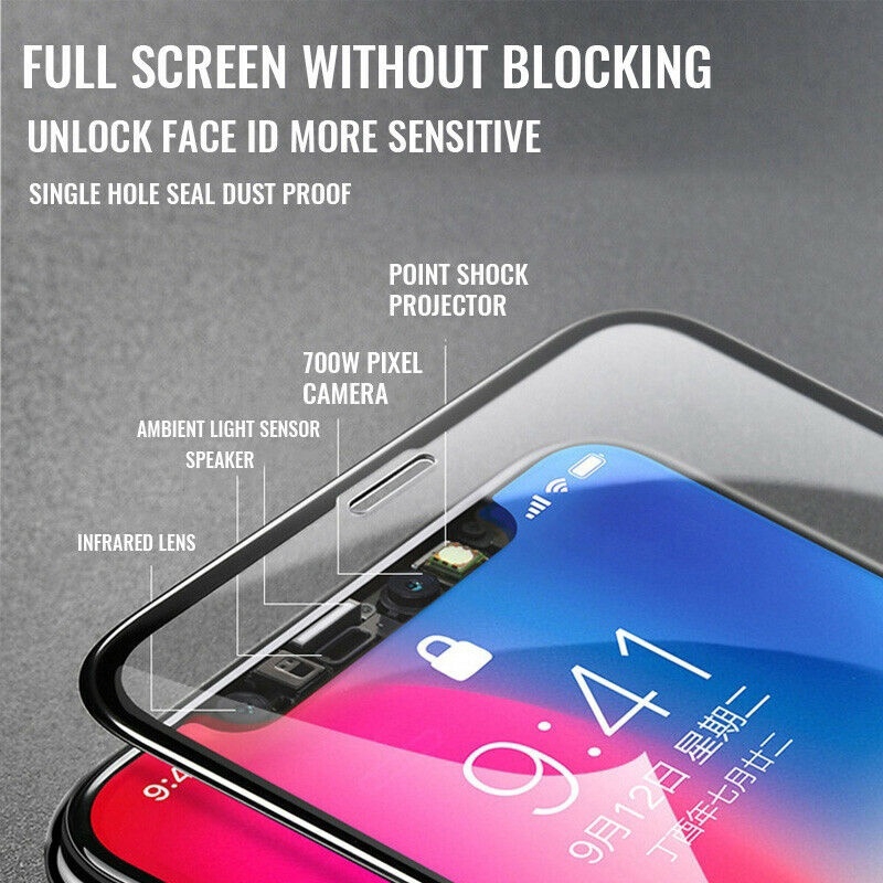 Kính Cường Lực 10D Bảo Vệ Toàn Màn Hình Cho iPhone 11 Pro MAX X XR XS 7 8 plus