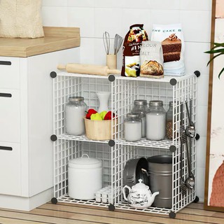 Tấm lưới sắt thép lắp ghép đa năng, tủ quần áo bán theo tấm size 35*35cm- Tặng Kèm Chôt