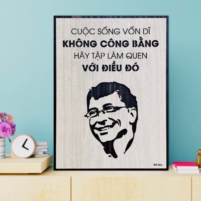 Tranh tạo động lực làm bằng Gỗ Handmade giúp bạn mạnh mẽ hơn LEVU-NT03