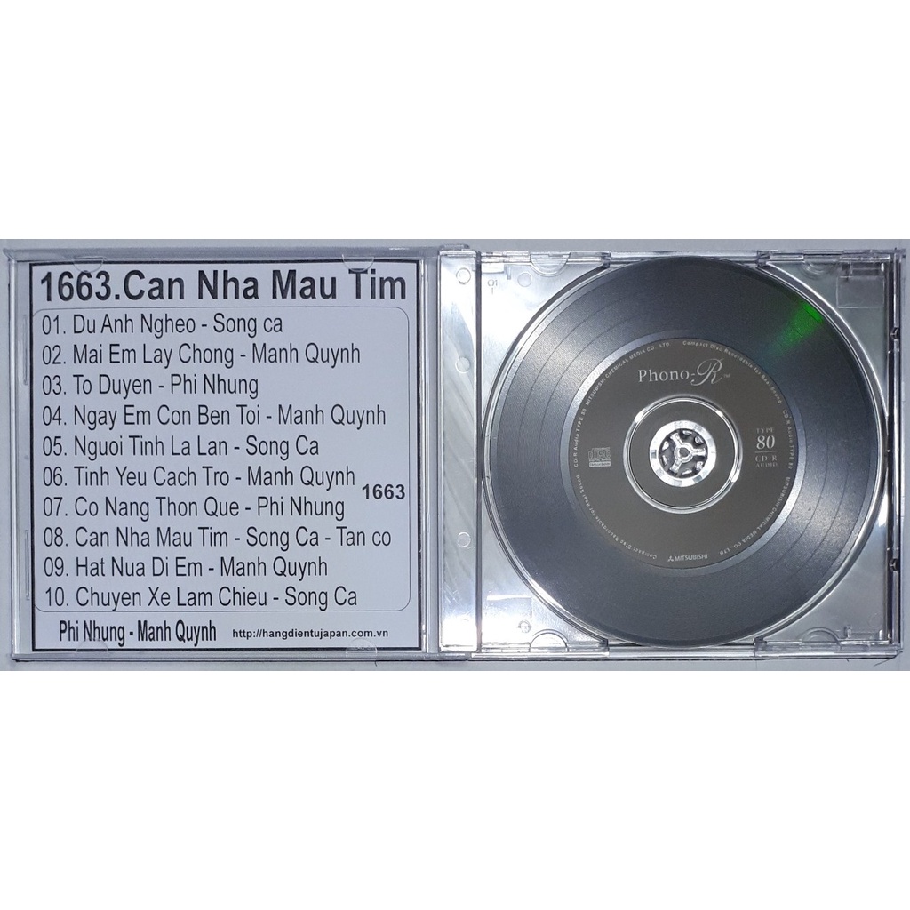 Bộ 4 CD ca sĩ mạnh quỳnh ( 1663 - 1694 )