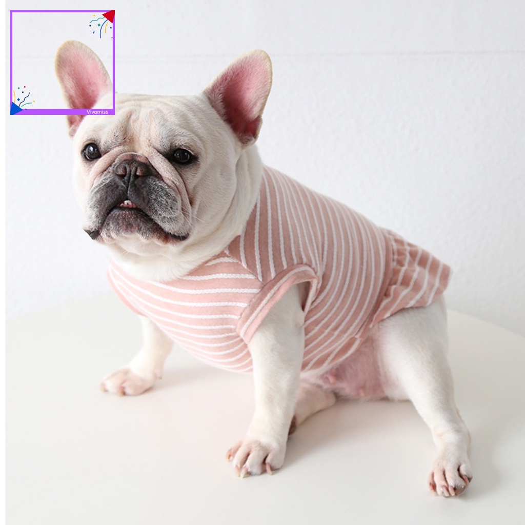 Áo Thun Họa Tiết Kẻ Sọc Thời Trang Cho Thú Cưng