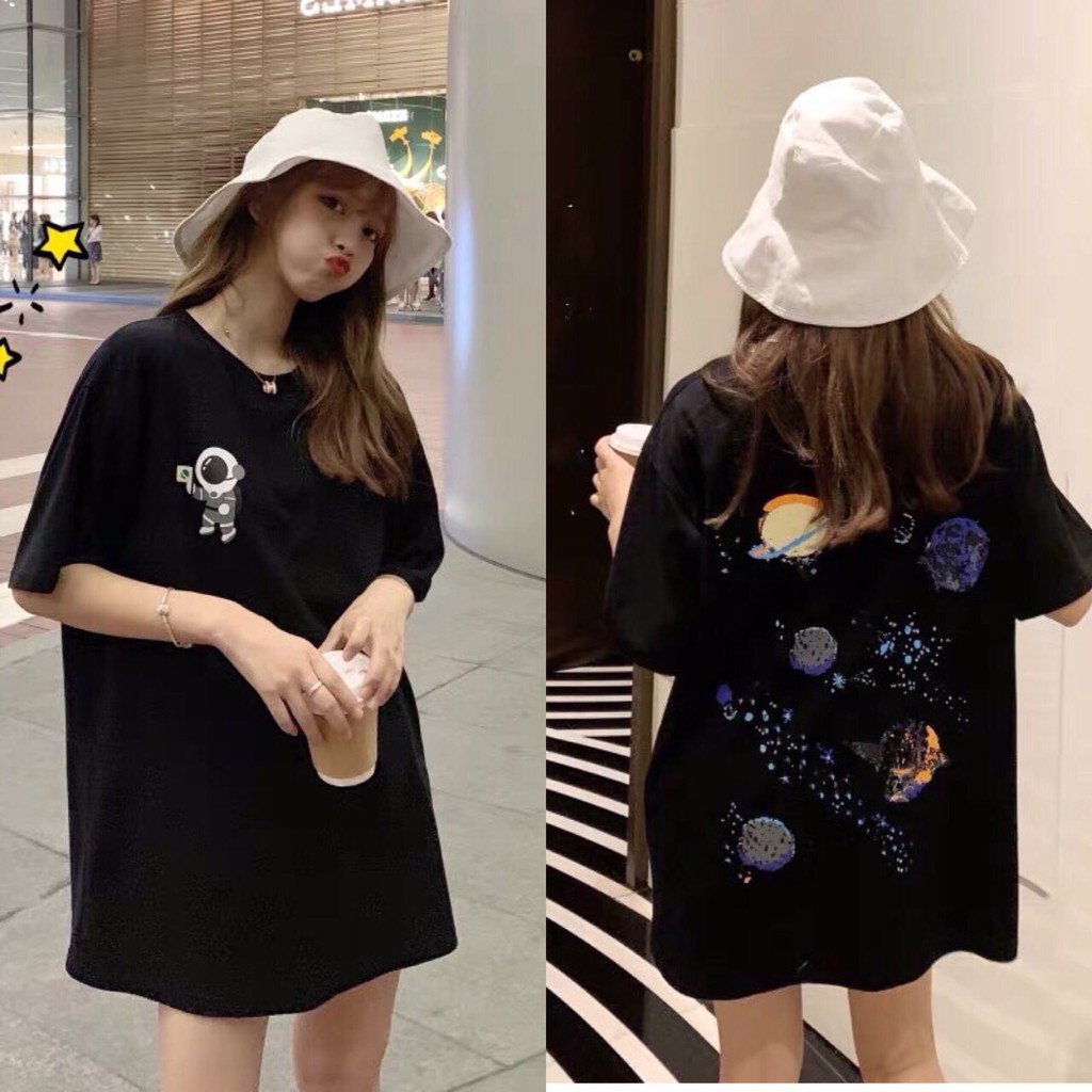 Áo Thun Form Rộng In Hình Vũ Trụ Đầy Màu Sắc TTSL0200