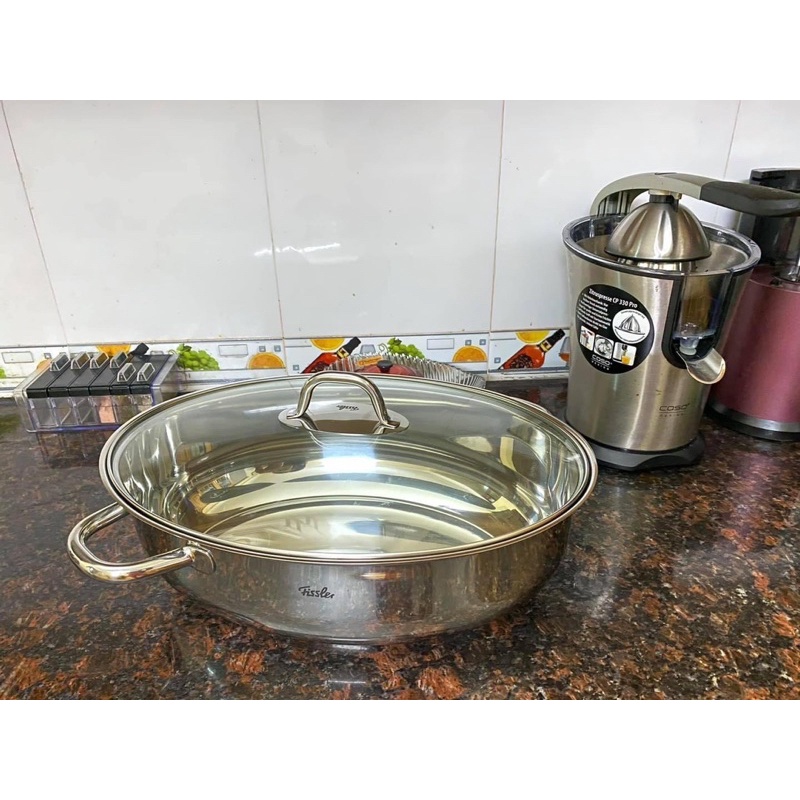 Nồi chảo thép Fissler - nồi Oval Fissler vung kính
