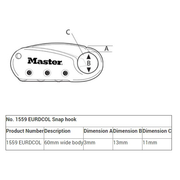 [Q5.HCM] Khóa số dây cáp Master Lock 1559 EURDCOL - Khóa hành lý - MSOFT