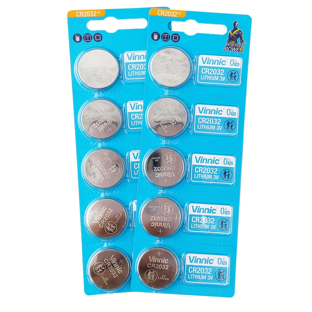 Pin Khuy Cúc Áo pin nút VINNIC CR2032 3V Lithium dùng cho đồng hồ, thiết bị điện tử
