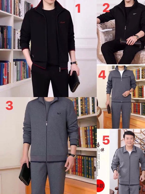 Bộ thể thao nam kéo khoá