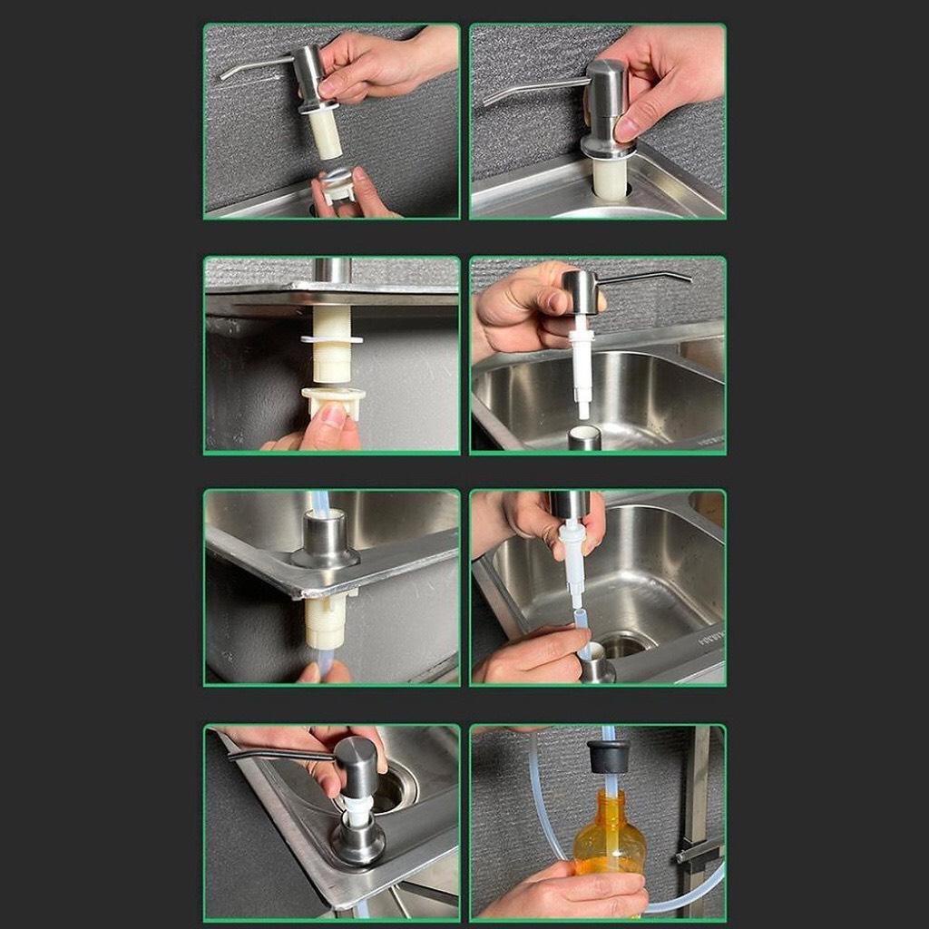 Vòi hút nước rửa bát, bộ vòi bơm nước rửa bát inox cực tiện lợi