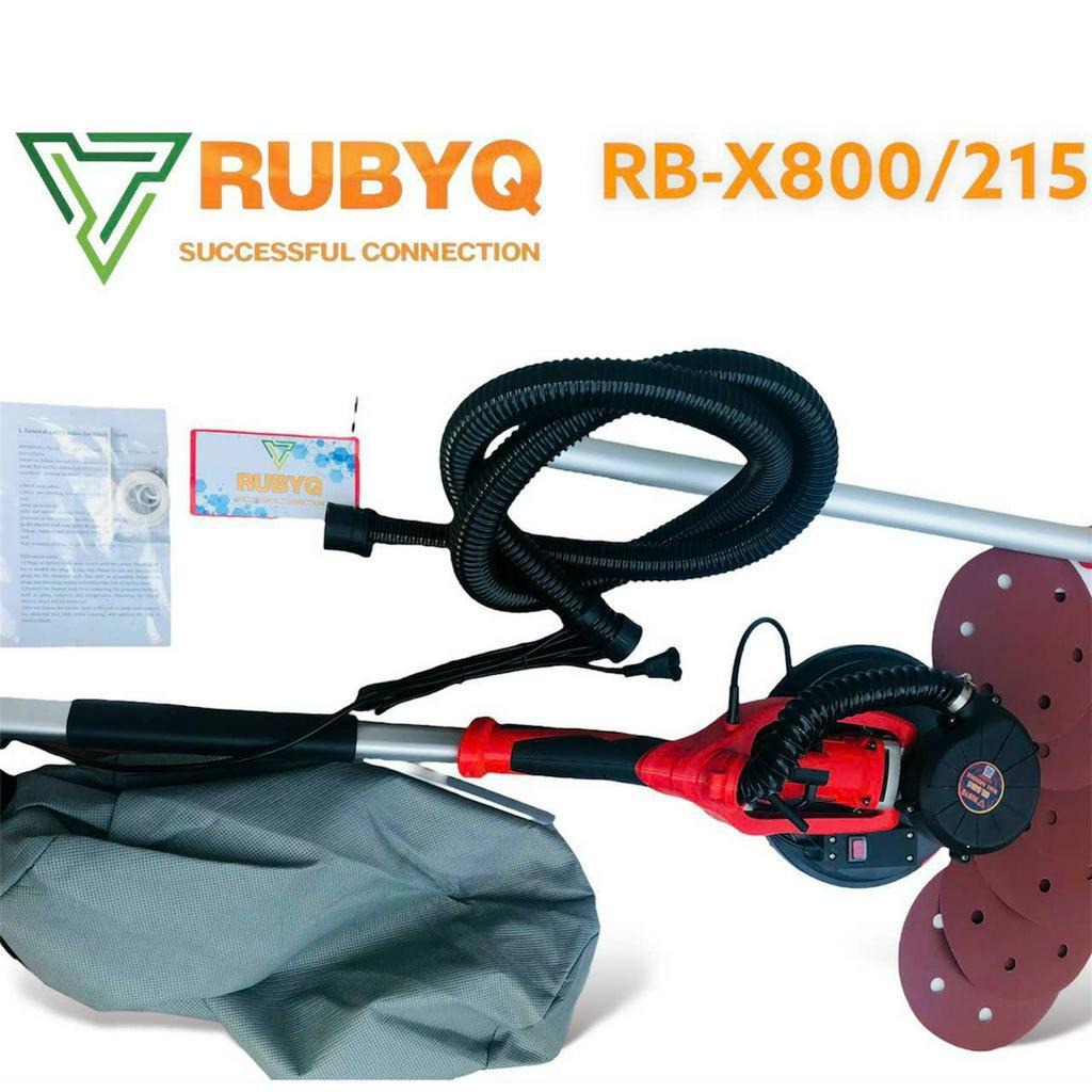 Máy chà tường có hút bụi cây dài , đèn led chiếu sáng RUBYQ,tặng 6 miếng ráp