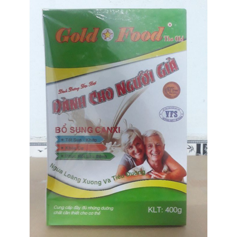 Sữa bột dinh dưỡng Goldfood dinh dưỡng dành cho người già hộp giấy 400g