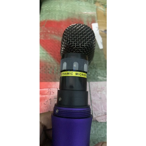 Bộ 02 Micro loa kéo Sóng UHF Set tần số thân kim loại tím cực hay