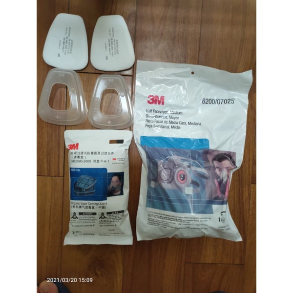 mặt nạ phòng độc 3M 6200 trọn bộ 7 món chống dịch viêm phổi