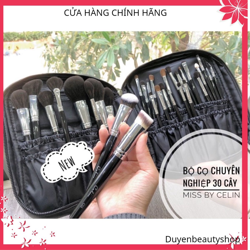 Bộ cọ trang điểm Celin 30 cây lông thú chính hãng kèm bao da Celin CAO CẤP