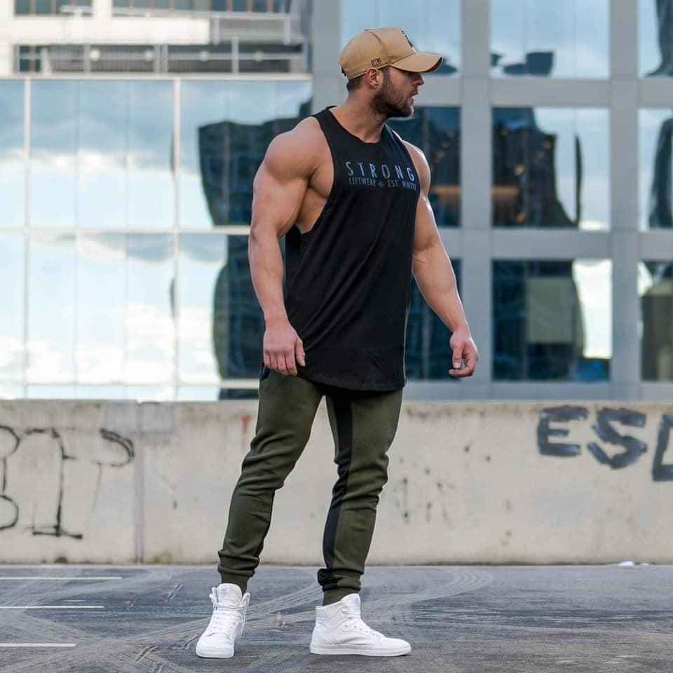 Áo Tanktop Gym Strong,áo ba lổ gym,Áo sát nách thể thao chuyên dụng tập gym dành cho nam