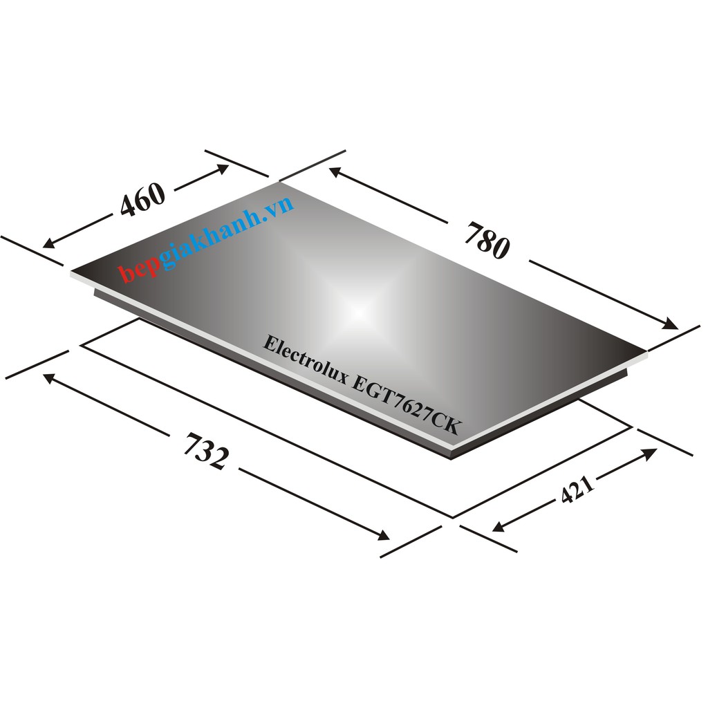 Bếp gas âm Electrolux EGT7627CK nhập khẩu Malaysia