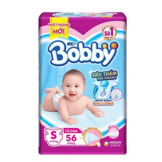 Tã dán sơ sinh Bobby XS72, S56 mới
