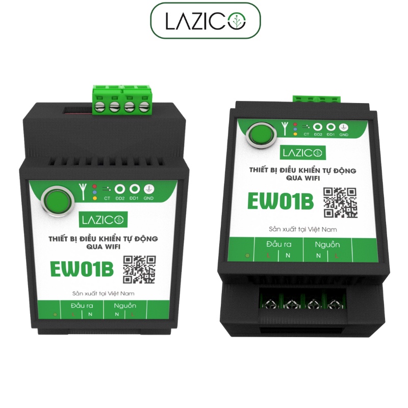 Điều khiển từ xa máy bơm 220V qua wifi bằng điện có cảnh báo cạn nước, báo áp suất cao LAZICO EW01B