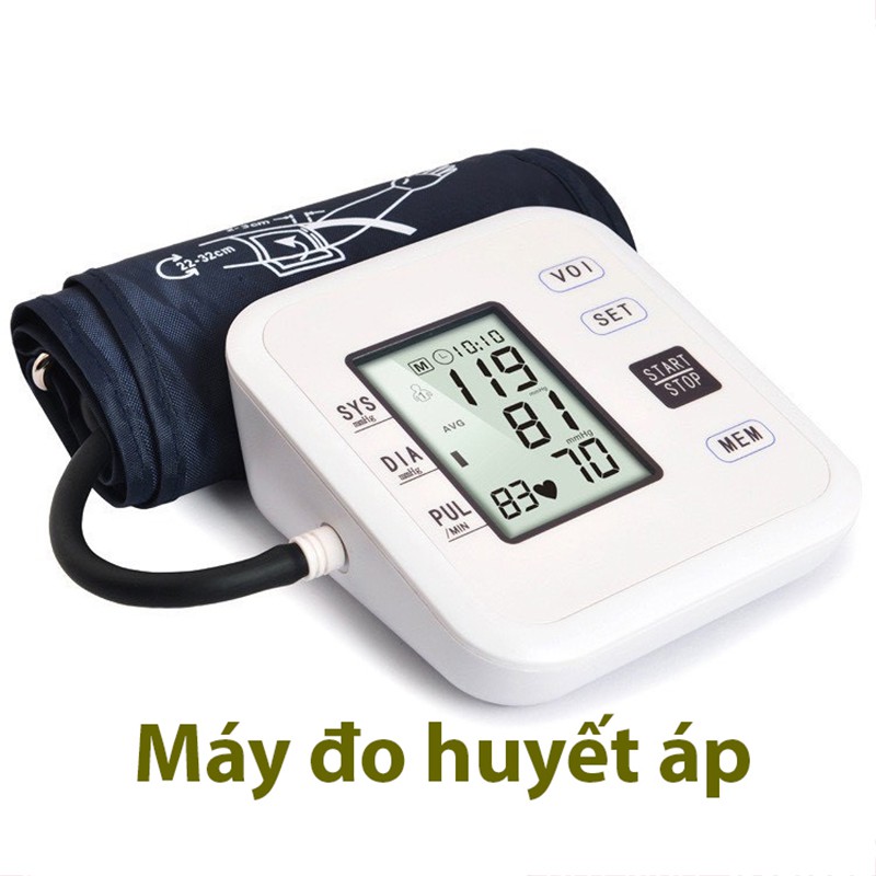 Máy Đo Huyết Áp Bắp Tay Loại Tốt Đo Nhịp Tim Màn Hình LCD Đo Nhanh Và Chính Xác