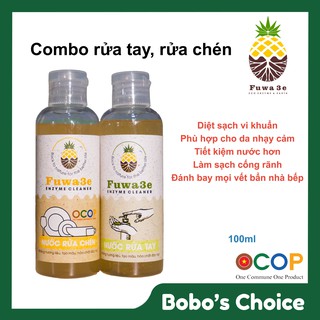 Fuwa 3e Combo 2 (Nước rửa tay + Nước rửa chén 100ml)