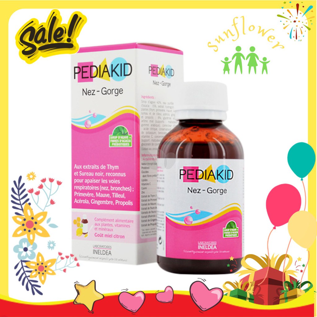 Pediakid Nez Gorge Tăng Cường Miễn Dịch Mũi Họng - Pháp