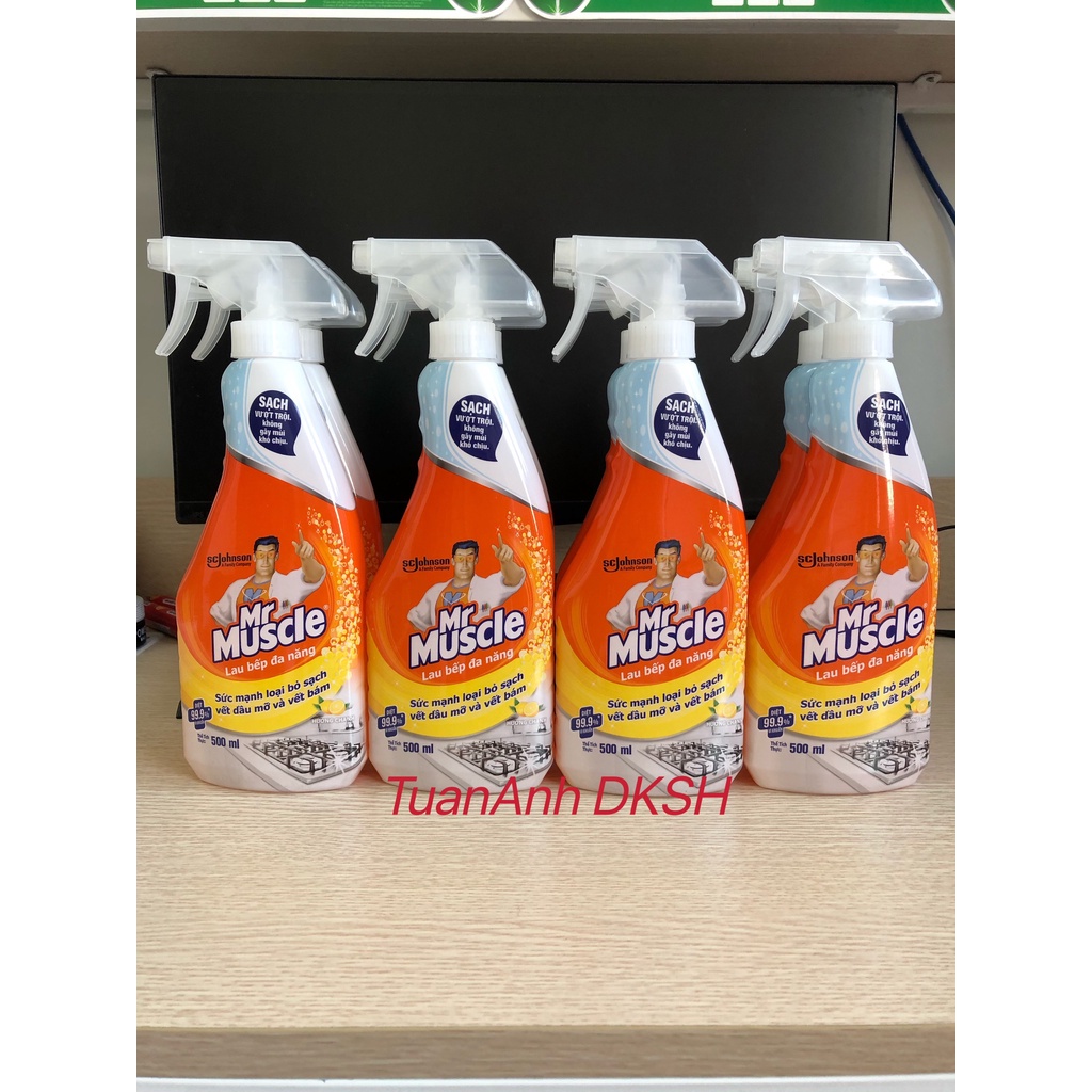 Nước Lau Bếp Đa Năng Mr Muscle hương cam chanh (500ml) - Hàng chính hãng DKSH Việt Nam.