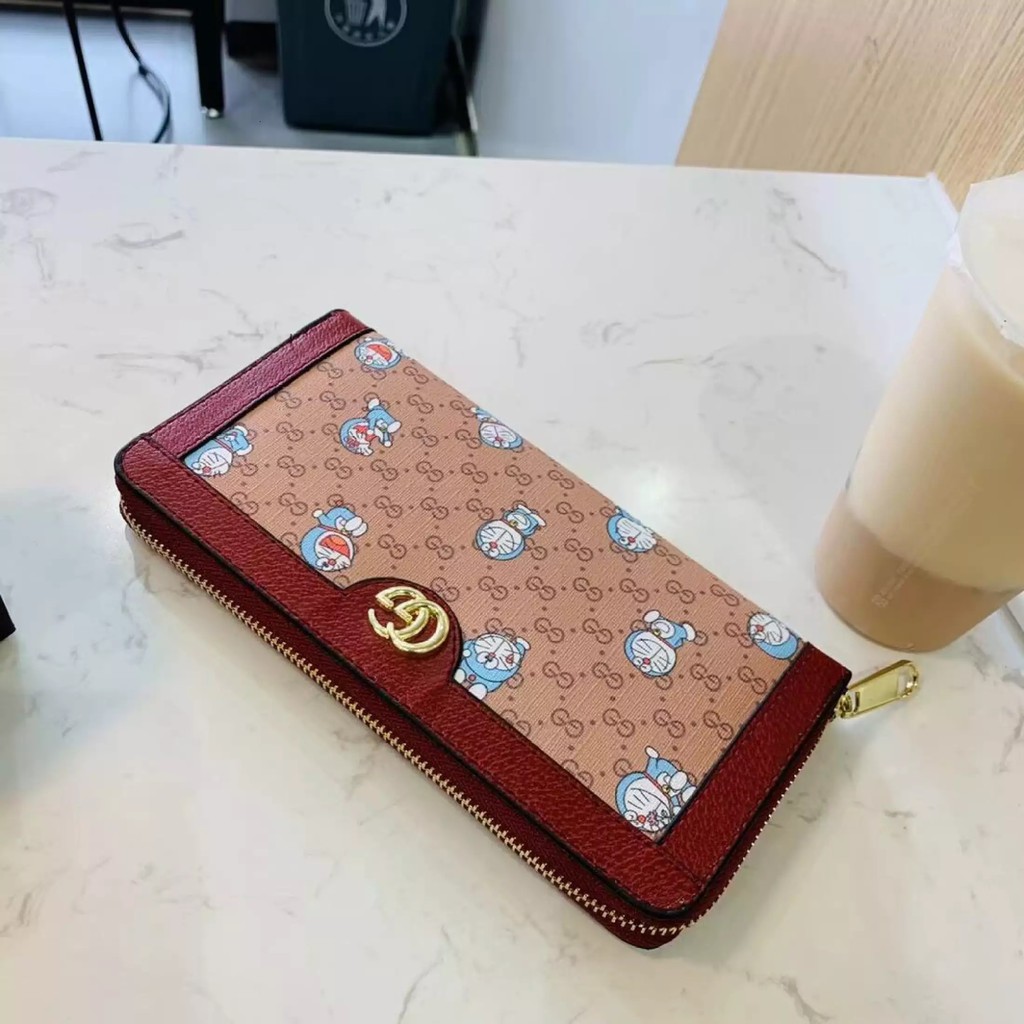 Ví Gucci Dáng Dài Họa Tiết Doraemon Thời Trang Cho Nữ J5127