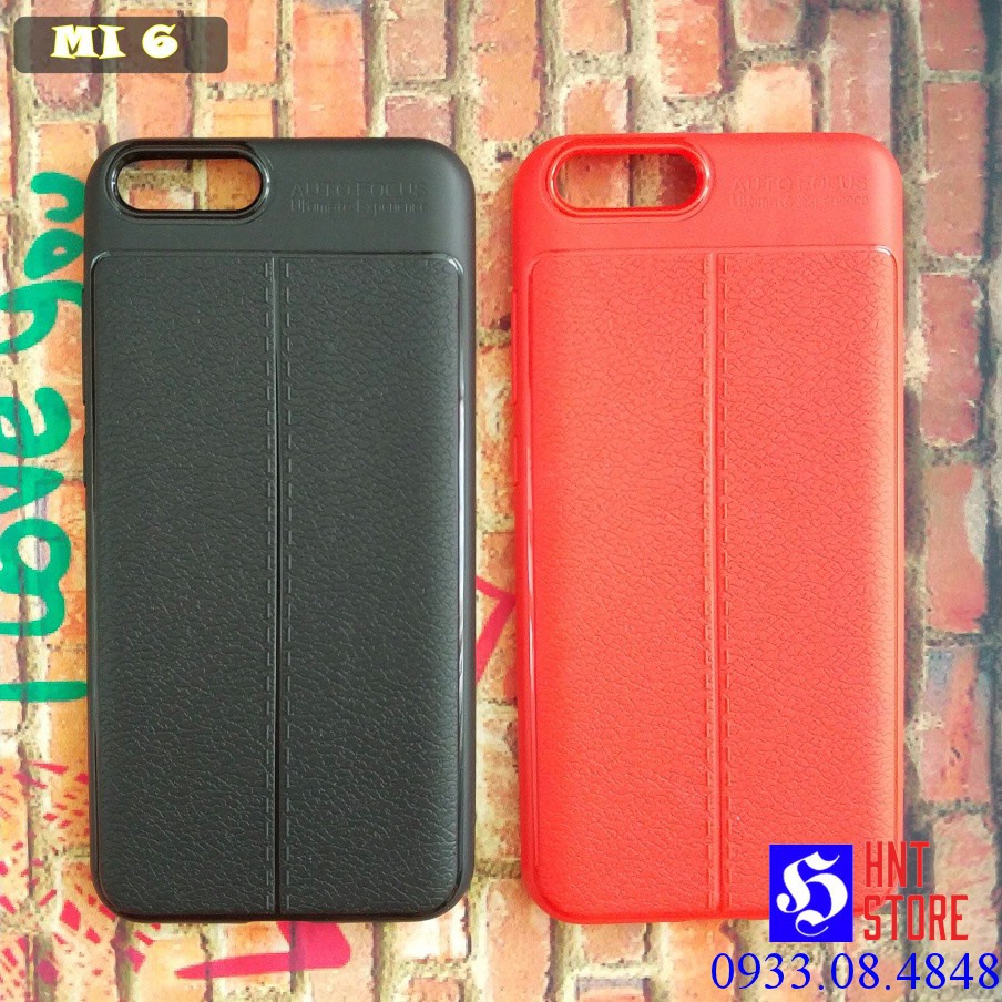 ỐP LƯNG XIAOMI MI 6 - CAO SU GIẢ DA