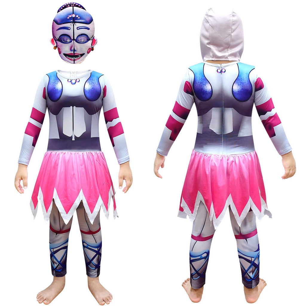 Bộ Áo Liền Quần Hóa Trang Gấu Nâu Trong Five Nights at Freddy 'S Cho Trẻ Em Kèm Găng Tay Và Mặt Nạ Choose from Freddy, Foxy, Bonnie hay Chica!