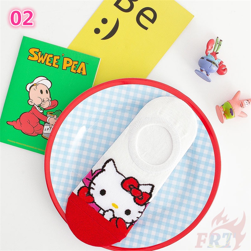 ❀ Vớ Mắt Cá Chân Sanrio ❀ 1 Đôi Tất Ngắn In Hình Cinnamoroll Hello Kitty BADTZ-MARU Keroppi Thời Trang Hip Hop Đường Phố