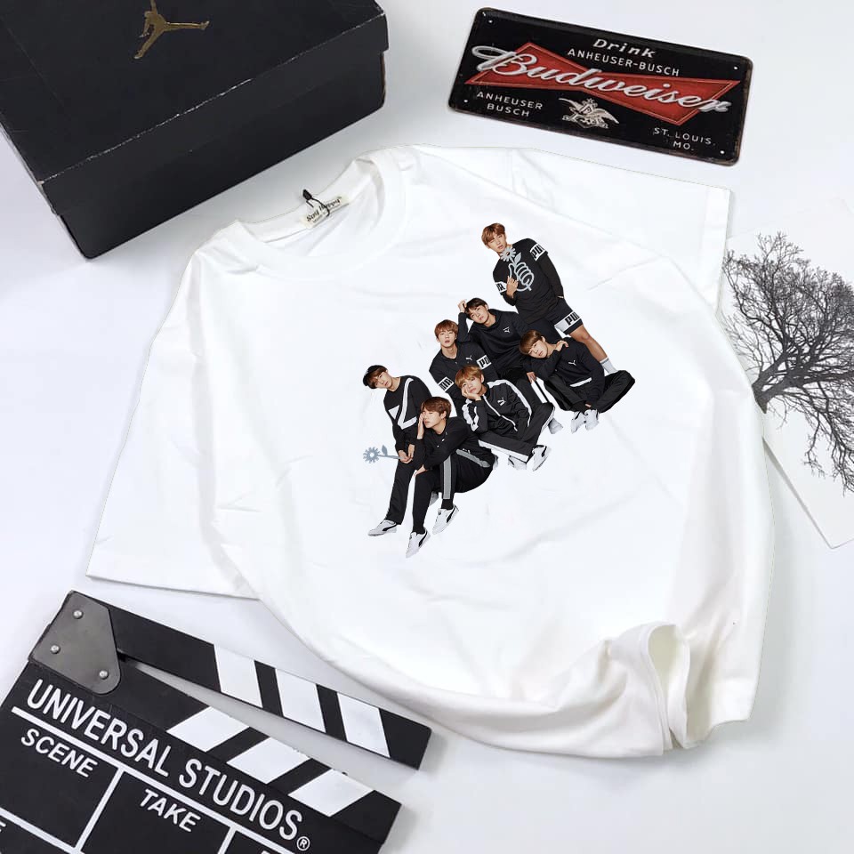 Áo thun Cotton Unisex - Fan BTS Hàn Quốc - K-Pop - Chibi - BTS thời trang Pum