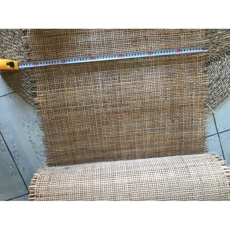 mây caro đóng nội thất tấm mây đan caro khổ 60