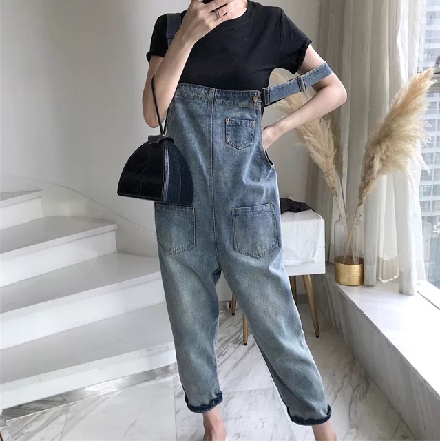 (Order-ảnh thật) bigsize Yếm jeans dáng thụng hot hit 2019 | BigBuy360 - bigbuy360.vn