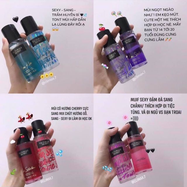 Set 2 Xịt Body Mist Victoria's Secret