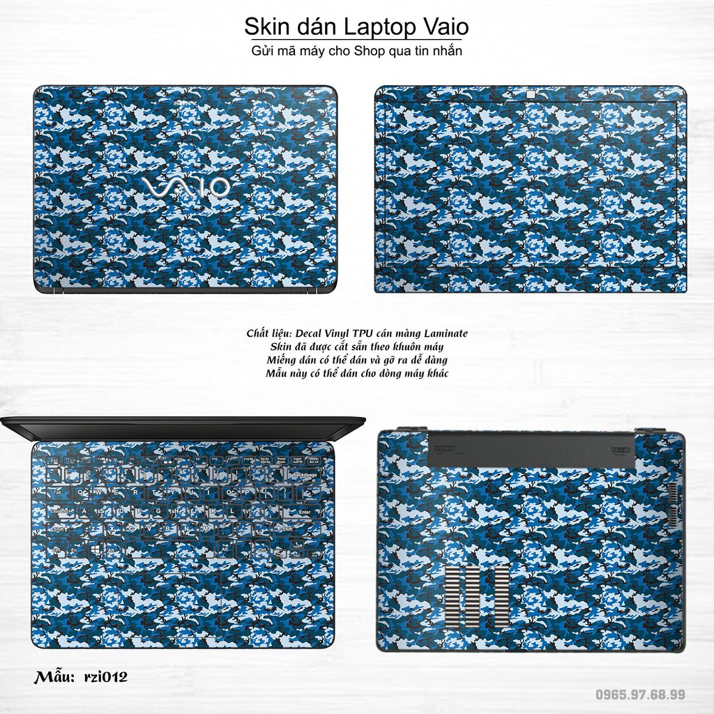 Skin dán Laptop Sony Vaio in hình rằn ri _nhiều mẫu 5 (inbox mã máy cho Shop)