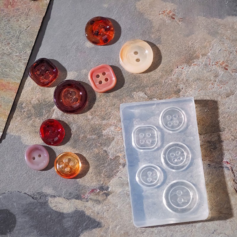 Khuôn Silicone Làm Nút Áo Epoxy Resin Diy