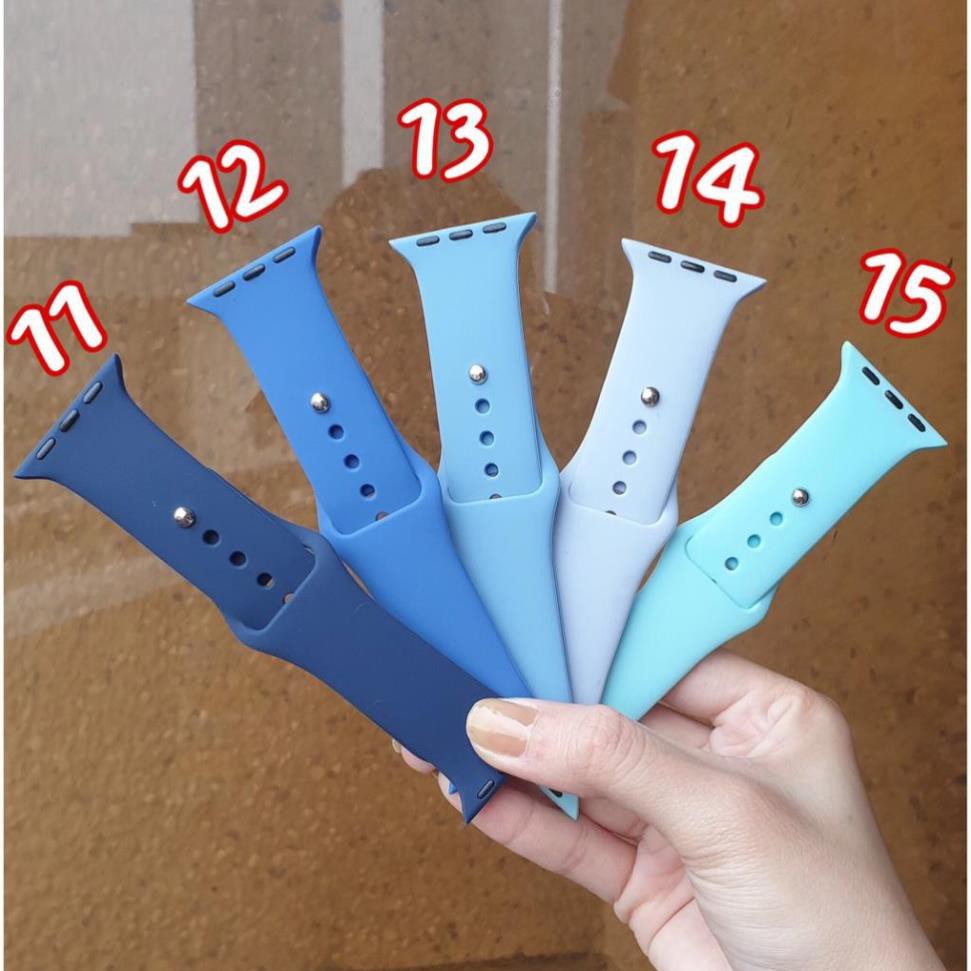 [Mã ELFLASH3 hoàn 10K xu đơn 20K] Dây đeo cao su apple watch 38/40 42/44