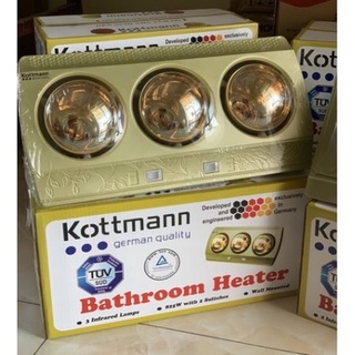 Đèn nhà tắm 2 bóng 3 bóng sưởi ấm nhanh, điều chỉnh từng bóng tiện lợi Đèn sưởi phòng tắm 2/3 bóng bảo hành 12 tháng