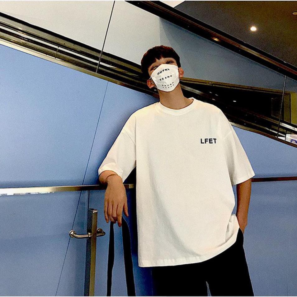 Áo thun nam nữ unisex tay lỡ LF 84, áo phông tay lỡ unisex form rộng oversize streetwear