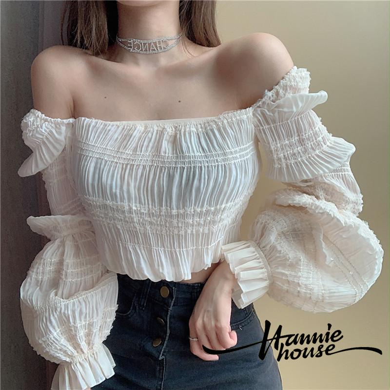 Áo kiểu nữ cổ thuyền màu trơn thời trang mùa hè cho nữ