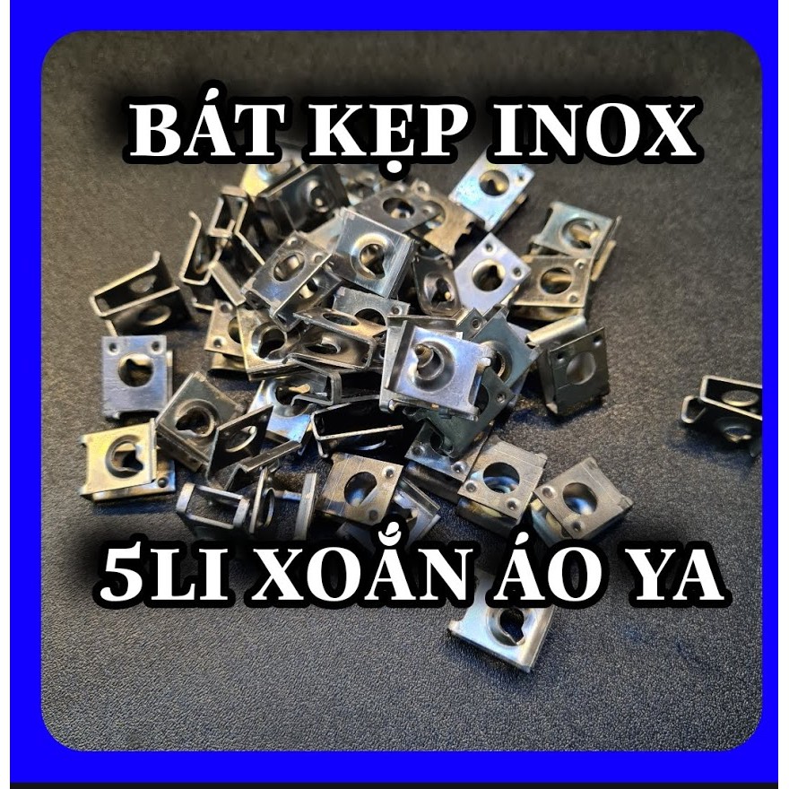 PÁT KẸP INOX 5LI XOẮN SỬ DỤNG ĐỂ LẮP DÀN ÁO XE MÁY YAMAHA/ SUZUKI...