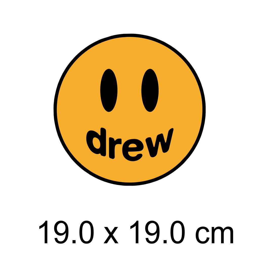 Hình ủi nhiệt - hình mặt cười dreww vàng, ủi áo phông thời trang hot hit