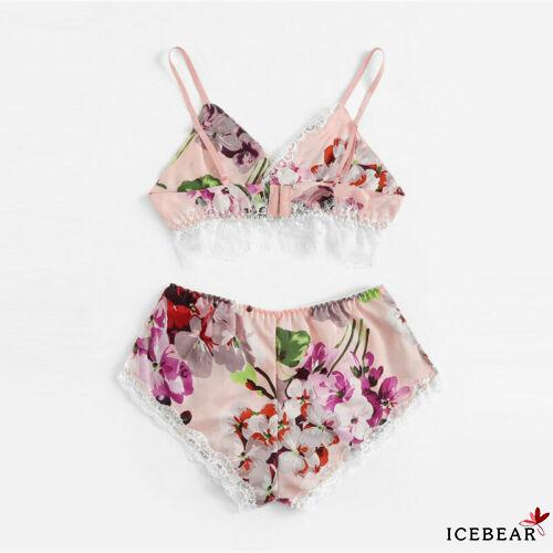 Set đồ ngủ vải satin ngắn thời trang nữ quyến rũ